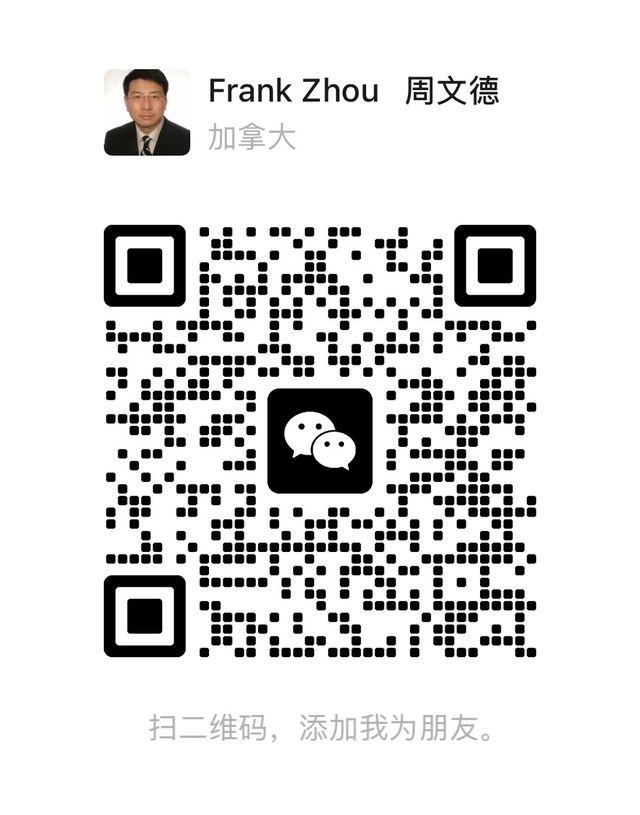 WeChat QR code — Frank Zhou 周文德